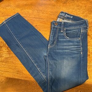 American Eagle Outfitters Women's Dark Blue Skinny Jeans